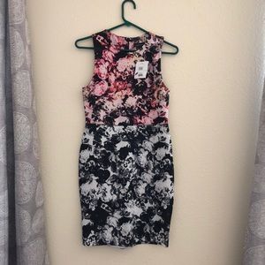 Topshop form fitting floral dress